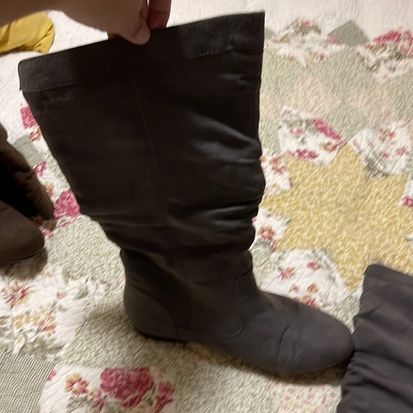 Suede boots-WIDE CALF - Picture 3 of 6